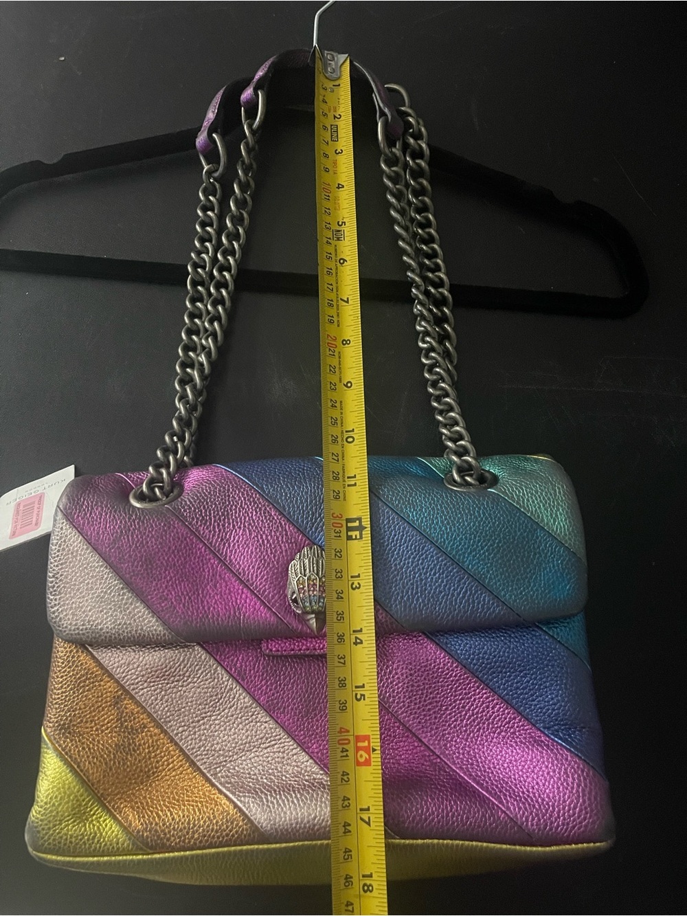 Kurt Geiger Rainbow Metallic Shoulder Bag - Picture 10 of 12